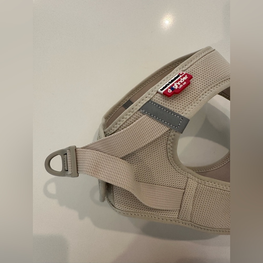 Beige Curli dog Harness